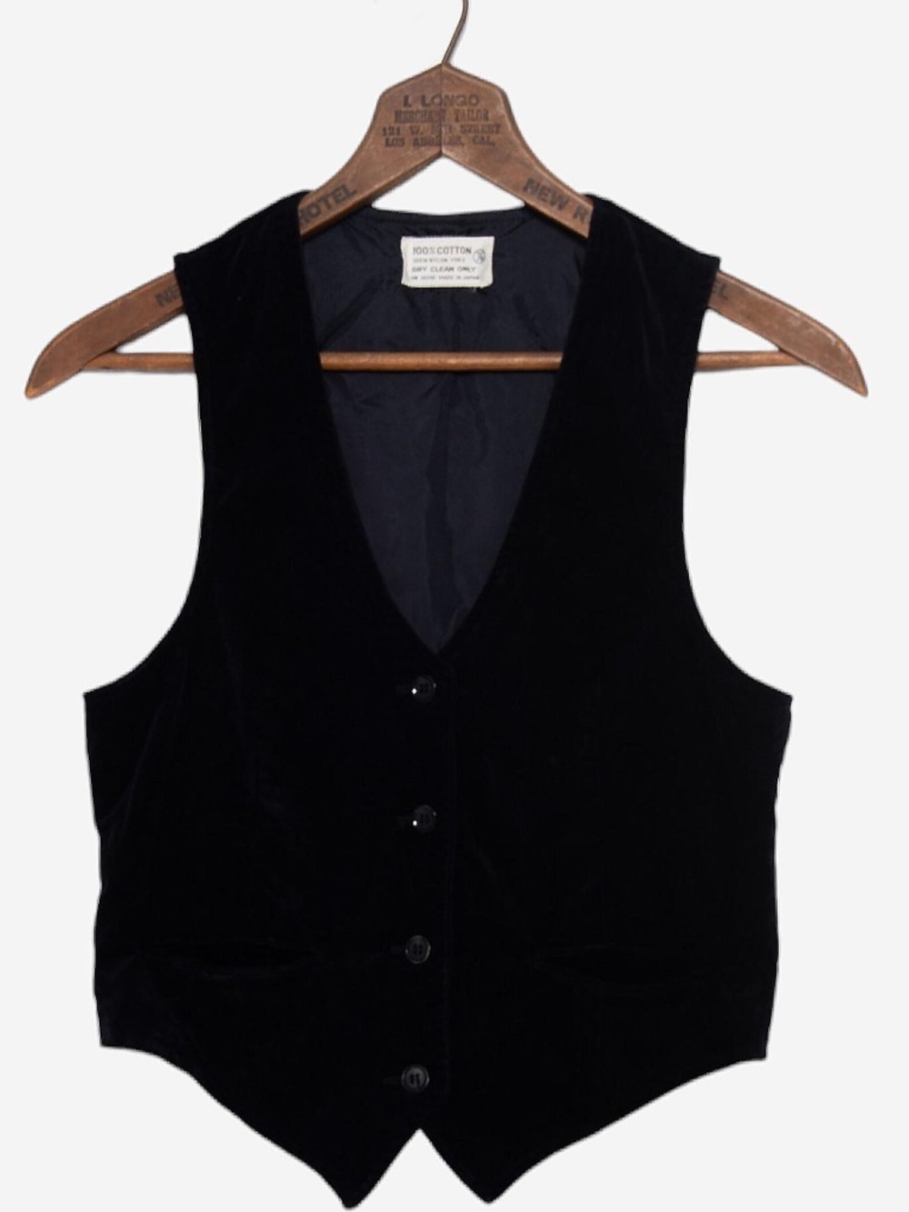vintage 60s black velvet witchy goth vest